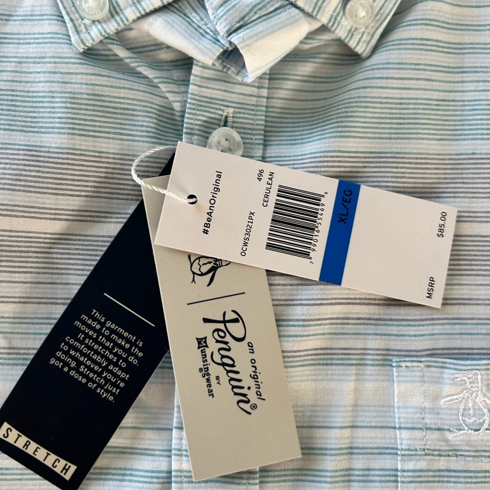 Original Penguin Men’s Button Down Striped Shirt - Picture 5 of 6